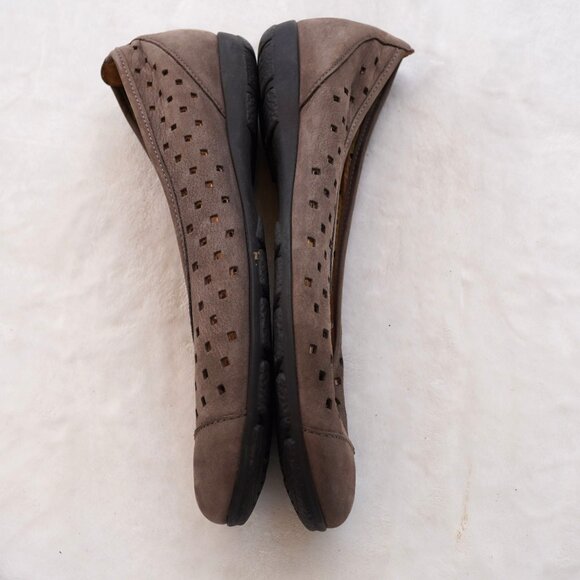 Gabor Hovercraft Brown Suede Perforated Flats Size 5.5‎ - Picture 6 of 10